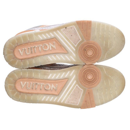 LOUISVUITTON LV Trainer Metallic Sneakers Silver Size 7