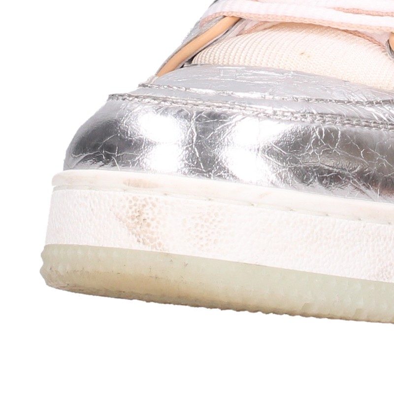 LOUISVUITTON LV Trainer Metallic Sneakers Silver Size 7
