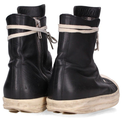 Rick Owens Ramones Leather High-Top Black White Size EU 44