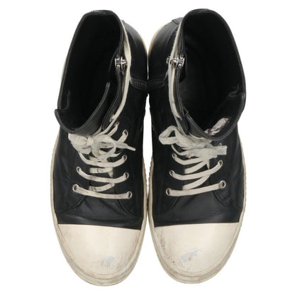 Rick Owens Ramones Leather High-Top Black White Size EU 44