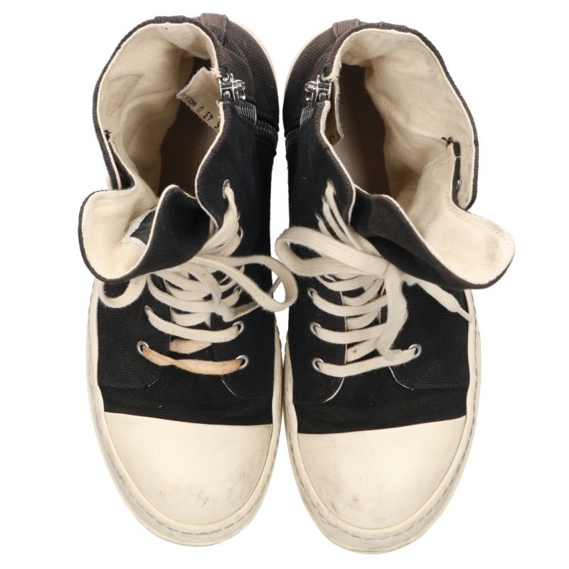 DRKSHDW Ramones Canvas High-Top Black White Size EU 43