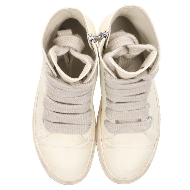 Rick Owens JUMBOLACE Ramones Sneakers White Size EU 42
