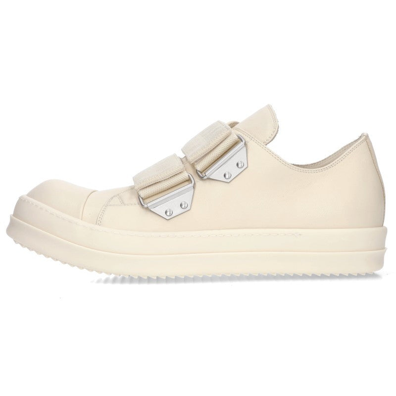 Rick Owens STRAP LOW SNEAKS Leather White Sneakers Size EU 45