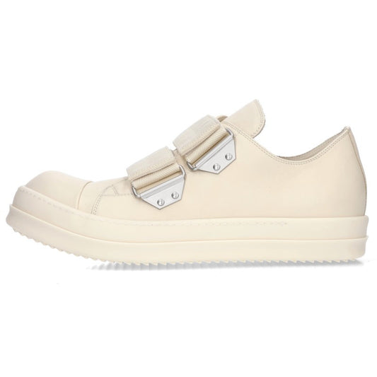 Rick Owens STRAP LOW SNEAKS Leather White Sneakers Size EU 45