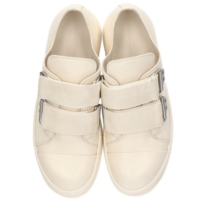 Rick Owens STRAP LOW SNEAKS Leather White Sneakers Size EU 45