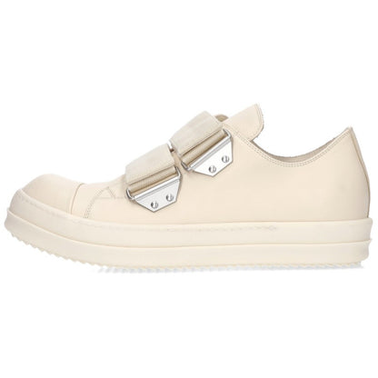 Rick Owens STRAP LOW SNEAKS Leather White Sneakers Size EU 44