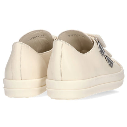 Rick Owens STRAP LOW SNEAKS Leather White Sneakers Size EU 44