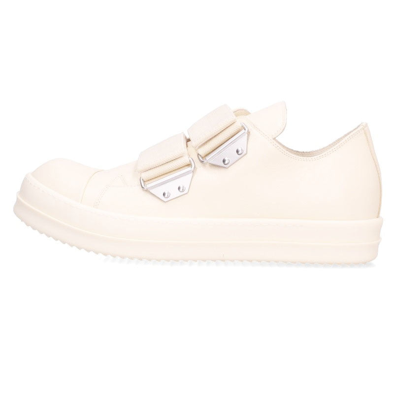 Rick Owens STRAP LOW SNEAKS White Leather EU 45 Sneakers Size EU 45