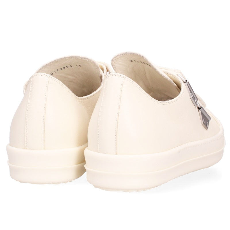 Rick Owens STRAP LOW SNEAKS White Leather EU 45 Sneakers Size EU 45