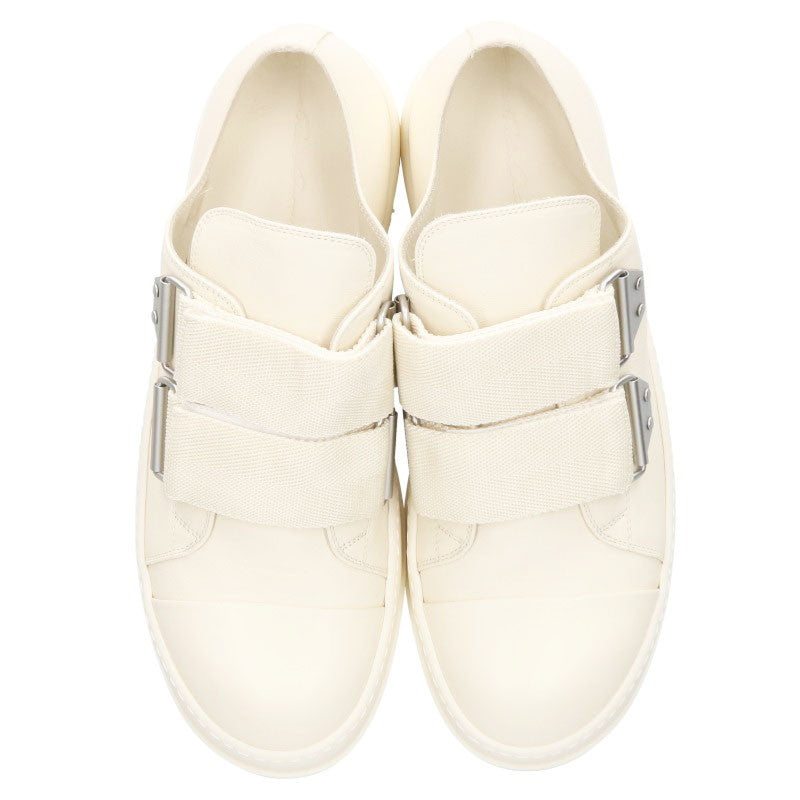 Rick Owens STRAP LOW SNEAKS White Leather EU 45 Sneakers Size EU 45