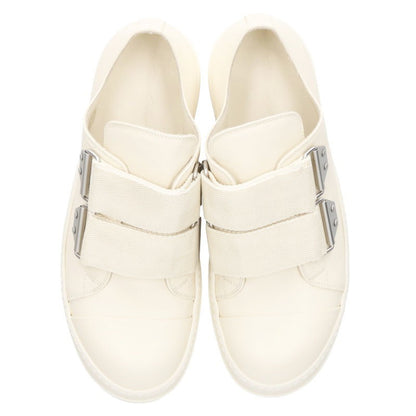 Rick Owens STRAP LOW SNEAKS White Leather EU 44 Sneakers Size EU 44
