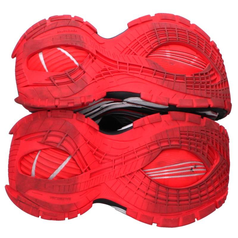 BALENCIAGA Platform Sneakers Red Black Size EU 42