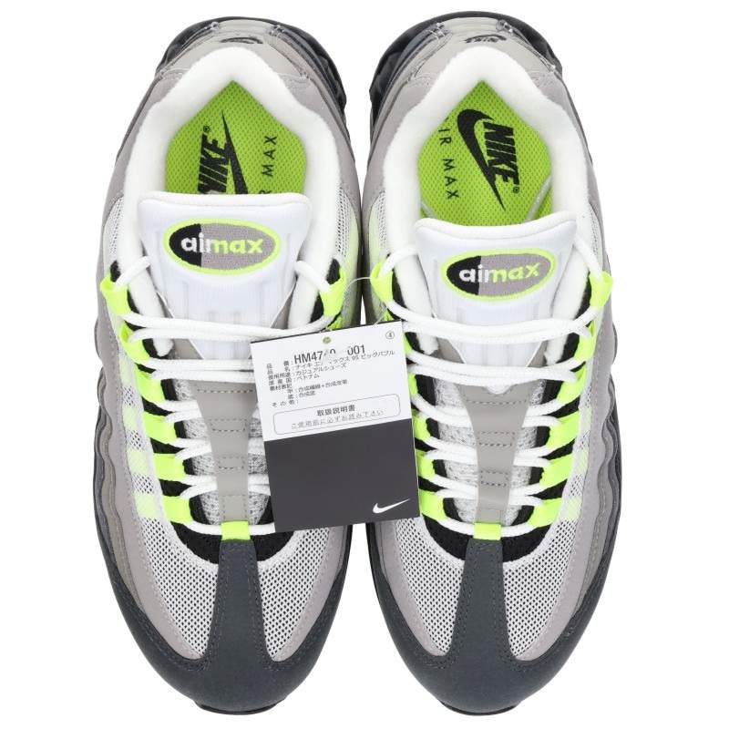 NIKE Air Max 95 OG Big Bubble Yellow Sneakers Size 25.5cm