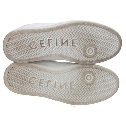 CELINE CT-02 Velcro Mid-Cut Sneakers White Size EU 42