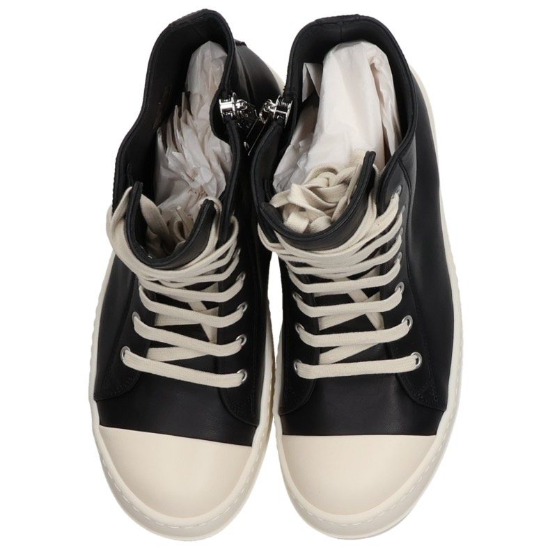 Rick Owens Ramones Leather Hi-Top Sneakers Size EU 39