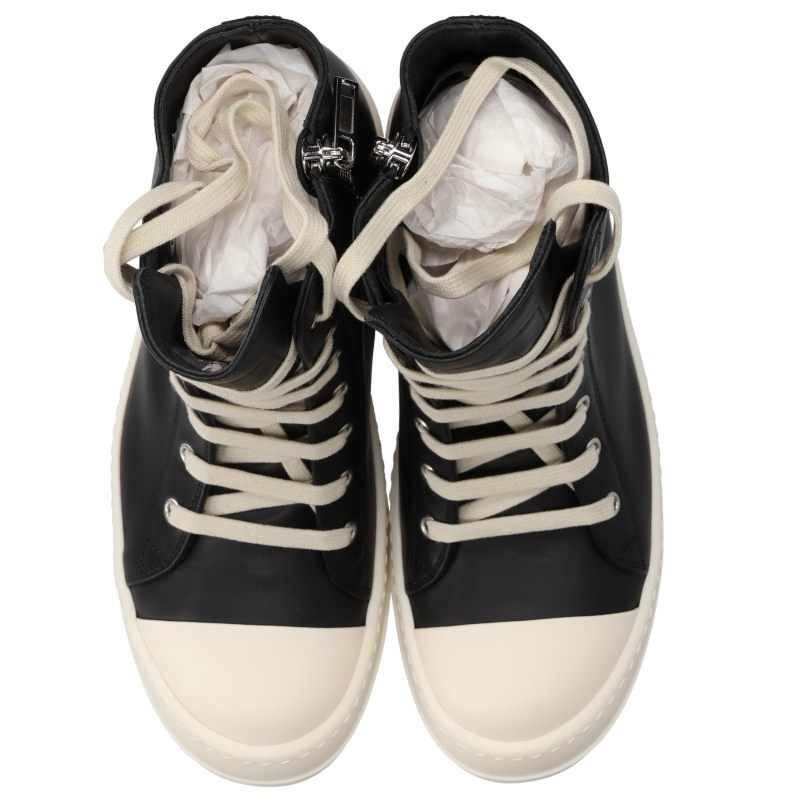 Rick Owens Ramones Leather Hi-Top Sneakers Size EU 40