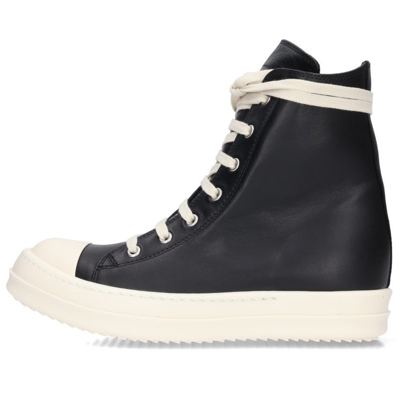 Rick Owens RAMONES Leather Sneakers Black/White Size Multi
