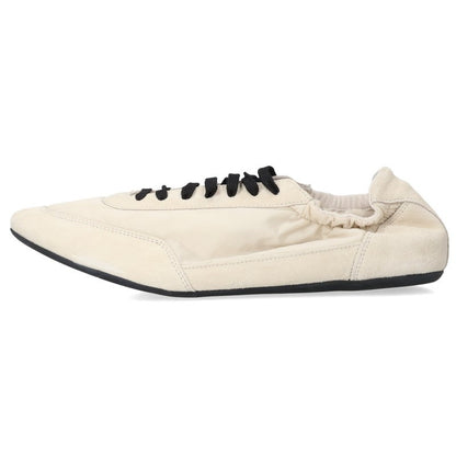 PRADA 2EG479 Re-Nylon Suede Collapse Sneakers Beige Size 9