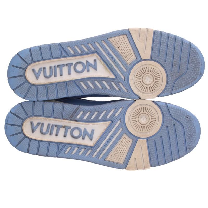 LOUISVUITTON LV Trainer Line Low-Top Sneakers Blue Size 8