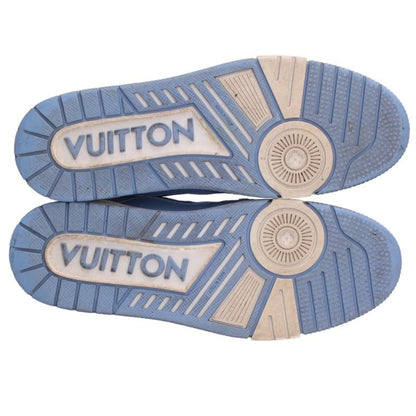 LOUISVUITTON LV Trainer Line Low-Top Sneakers Blue Size 8
