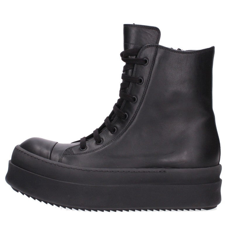 Rick Owens MEGA BUMPER Leather Sneakers Black Size EU 42