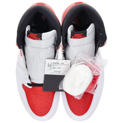 NIKE Air Jordan 1 Retro High OG White Red Sneakers Size 26.5cm