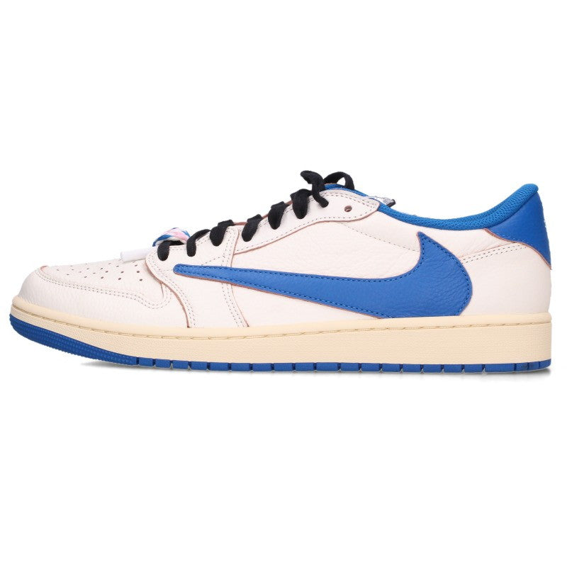NIKE x Travis Scott AJ1 Low Sail Military Blue Sneakers Size 30.5cm