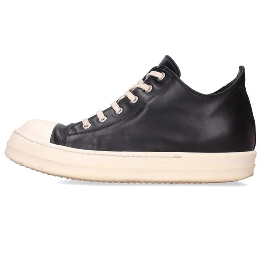 Rick Owens RAMONES LOW Leather Sneakers Black Size EU 41