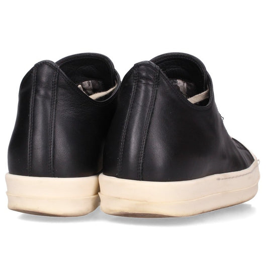 Rick Owens RAMONES LOW Leather Sneakers Black Size EU 41