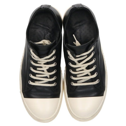 Rick Owens RAMONES LOW Leather Sneakers Black Size EU 41
