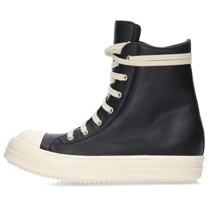 Rick Owens RAMONES Leather Sneakers Black/White Size EU 42