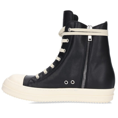 Rick Owens RAMONES Leather Sneakers Black/White Size EU 42