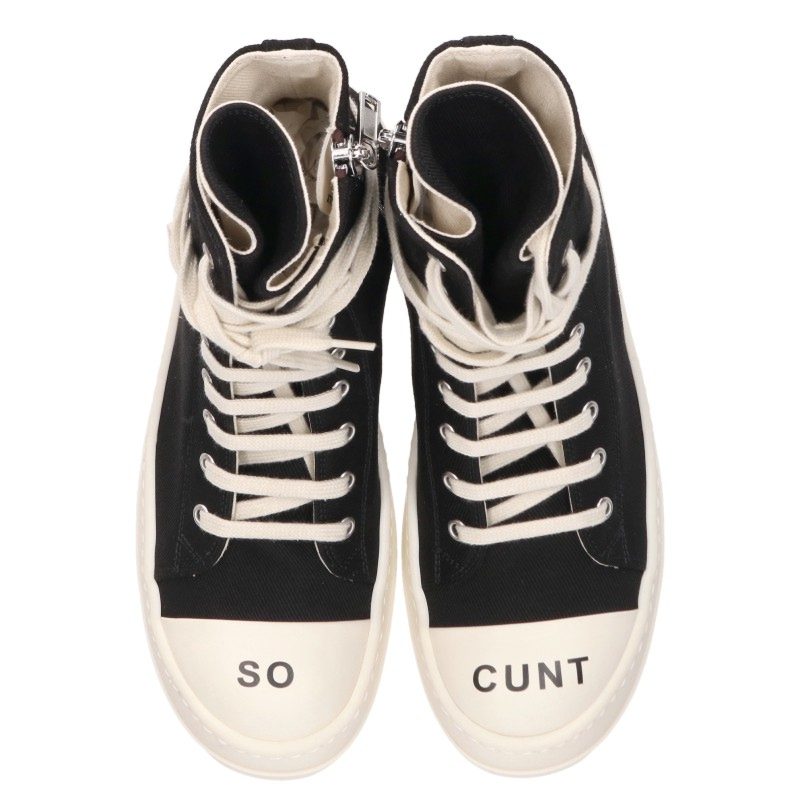 DRKSHDW SNEAKS Cotton Side Zip Sneakers Size EU 39