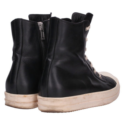 Rick Owens RAMONES Leather Sneakers Black/White Size EU 42