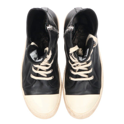 Rick Owens RAMONES Leather Sneakers Black/White Size EU 42