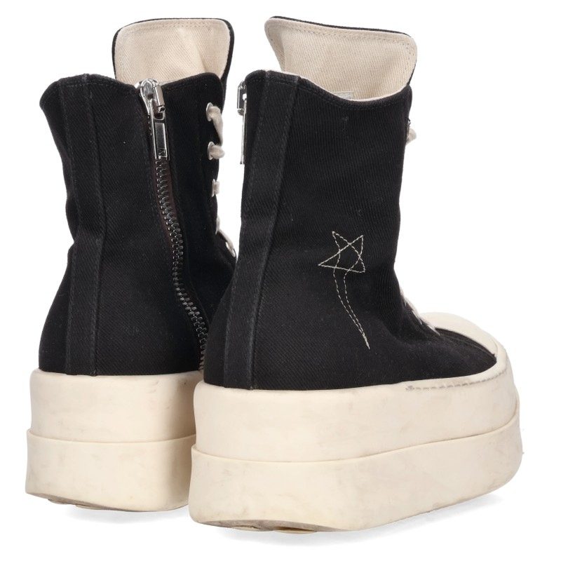 DRKSHDW DOUBLE BUMPER Canvas Sneakers Black/White Size 39.5
