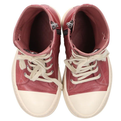 Rick Owens MEGA BUMPER Leather Sneakers Pink/White Size 36