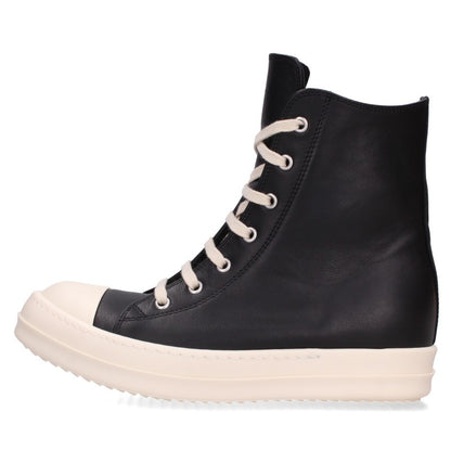 Rick Owens RAMONES Leather Sneakers Black/White Size EU 39