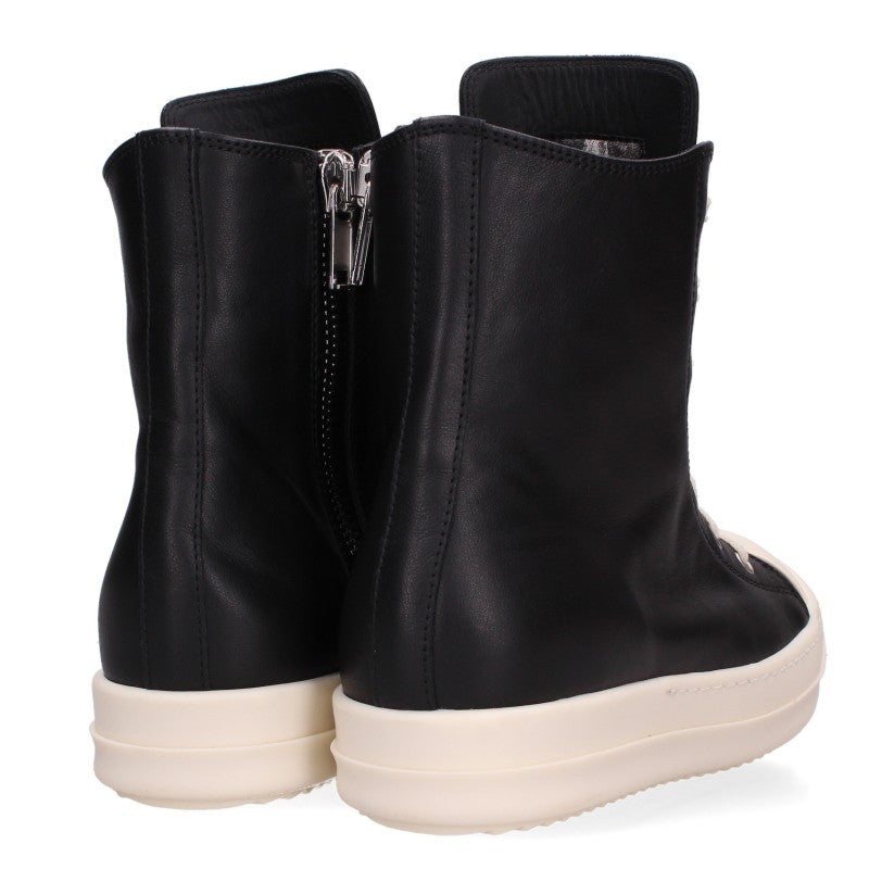 Rick Owens RAMONES Leather Sneakers Black/White Size EU 39