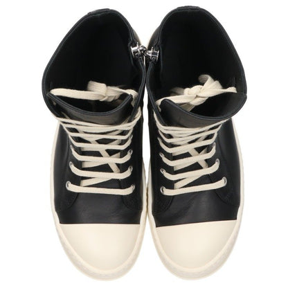 Rick Owens RAMONES Leather Sneakers Black/White Size EU 39