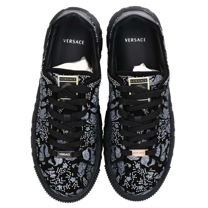 Versace Studded Low-Top Sneakers Black Size EU 42