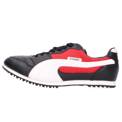 PUMA x JILSANDER Low Cut Leather Sneakers Black/Red/White Size 28cm