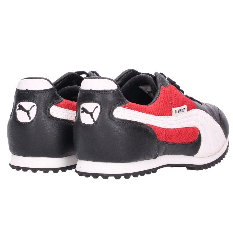 PUMA x JILSANDER Low Cut Leather Sneakers Black/Red/White Size 28cm