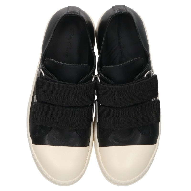 Rick Owens 26SS LCO Low Strap Leather Black White Sneakers Size EU 42