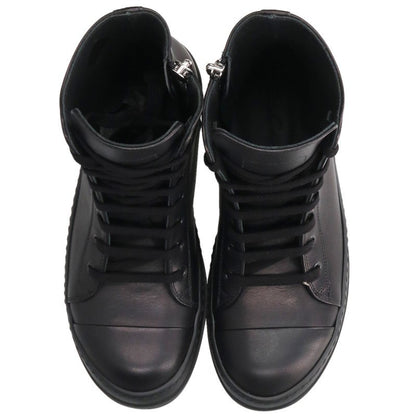 Rick Owens RAMONES Leather Sneakers Black Size EU 39