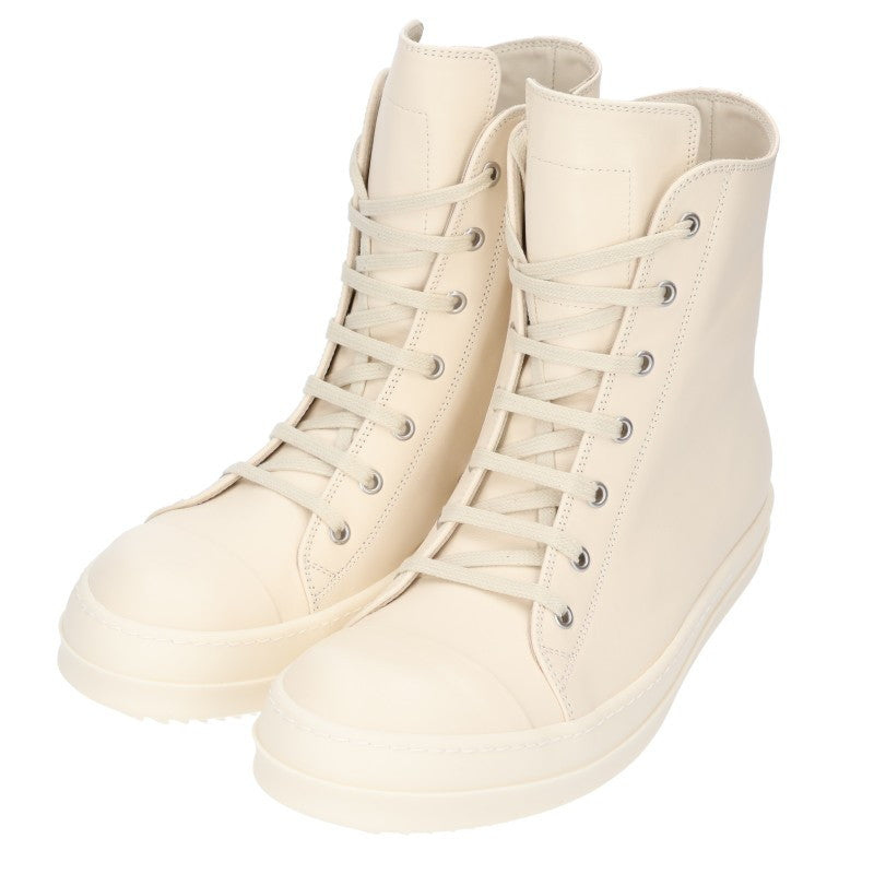 Rick Owens RAMONES Leather Sneakers White Size EU 41