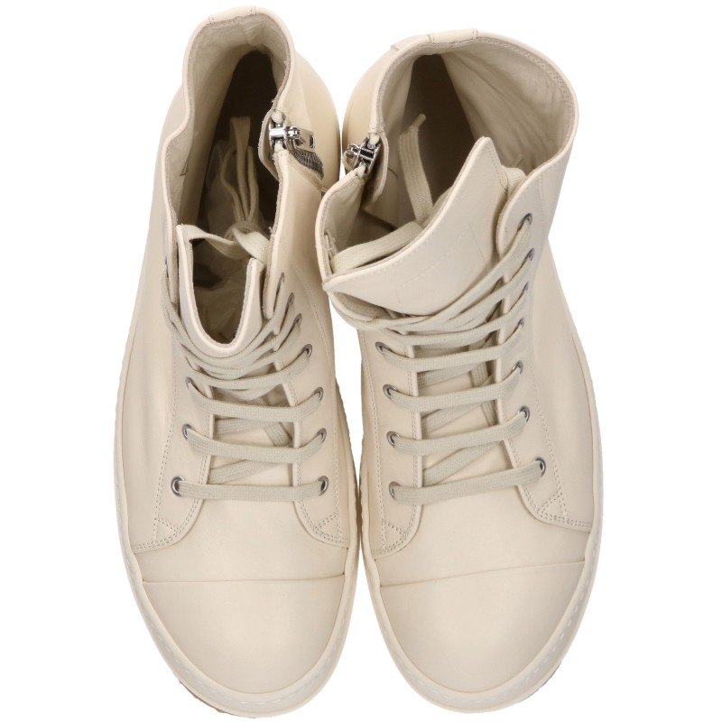 Rick Owens CREEP RAMONES Leather Hi-Top Sneakers Size EU 45