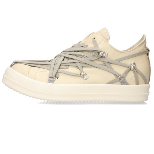 Rick Owens MEGALACED RAMONES LOW Sneakers Beige Size EU 45
