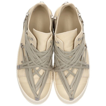 Rick Owens MEGALACED RAMONES LOW Sneakers Beige Size EU 45