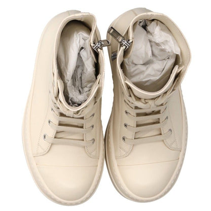 Rick Owens Mega Bumper Leather Sneakers White Size EU 39